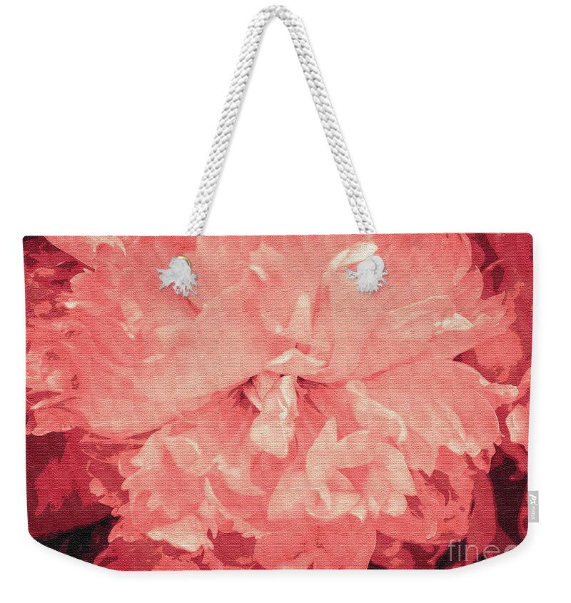 Pink Weekender Tote Bag featuring the photograph Pink Macro Flower by Grace Grogan