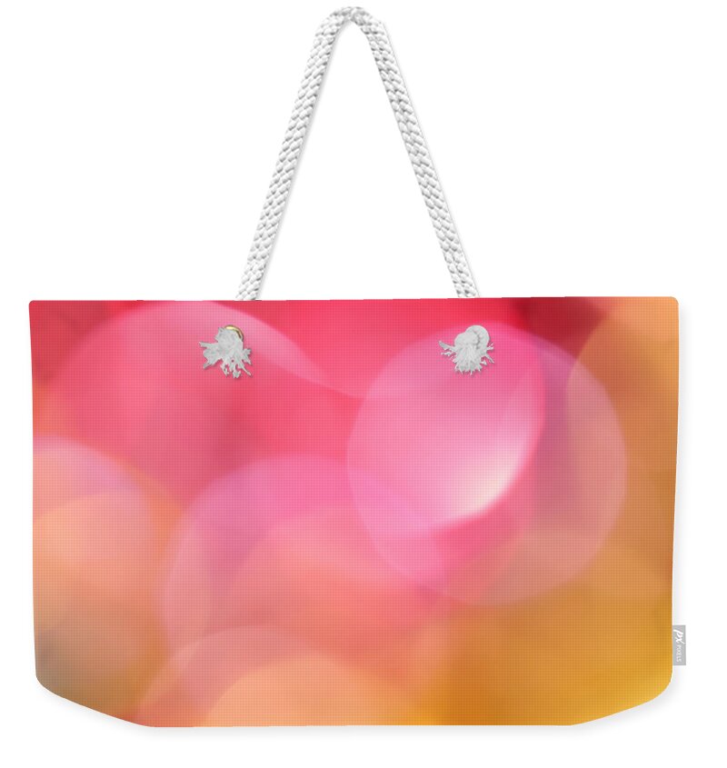 Abstract Weekender Tote Bag featuring the photograph Pink Moon by Dazzle Zazz