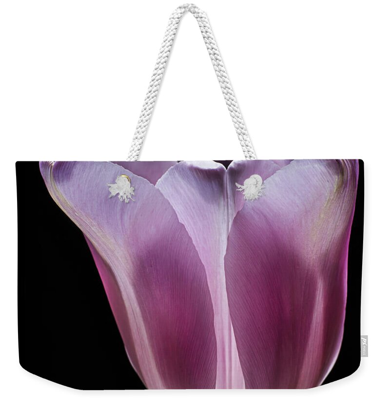 Flower Weekender Tote Bag featuring the photograph Pink Tulip by Endre Balogh