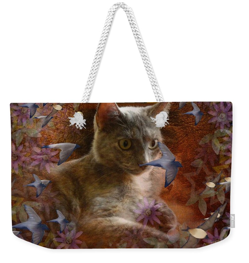 Cat Weekender Tote Bag featuring the photograph Pinky's Dream by George Pedro