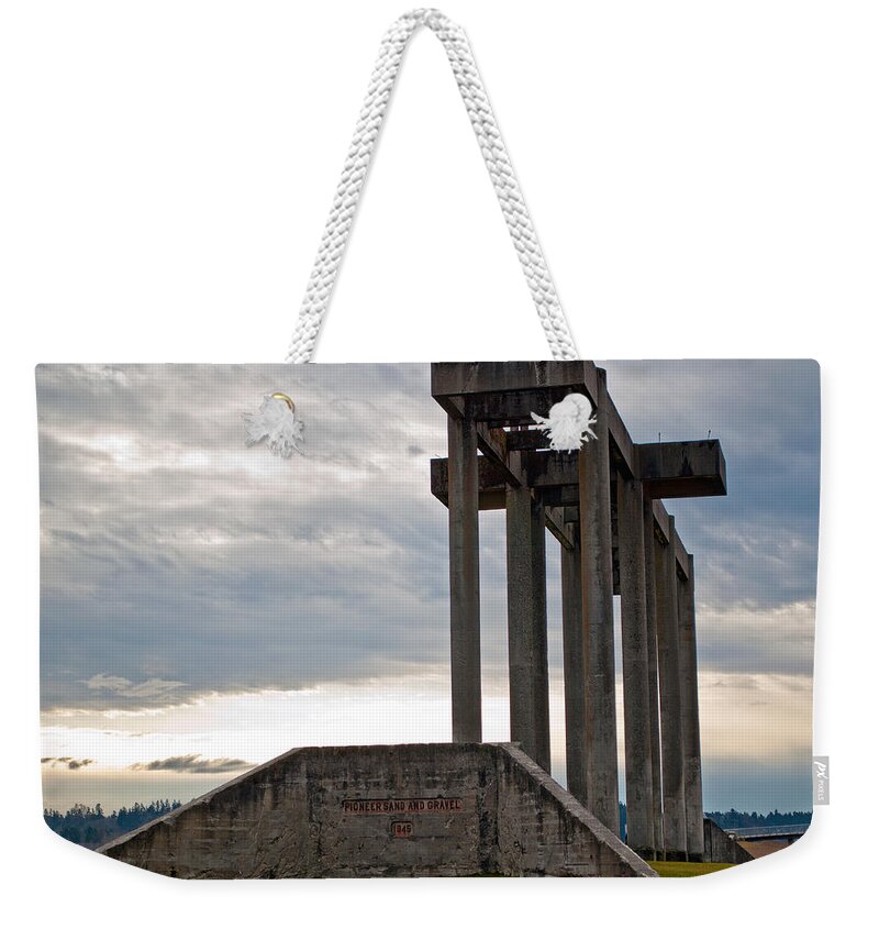 Chambers Bay Weekender Tote Bag featuring the photograph Pioneer Sand and Gravel PIt by Tikvah's Hope