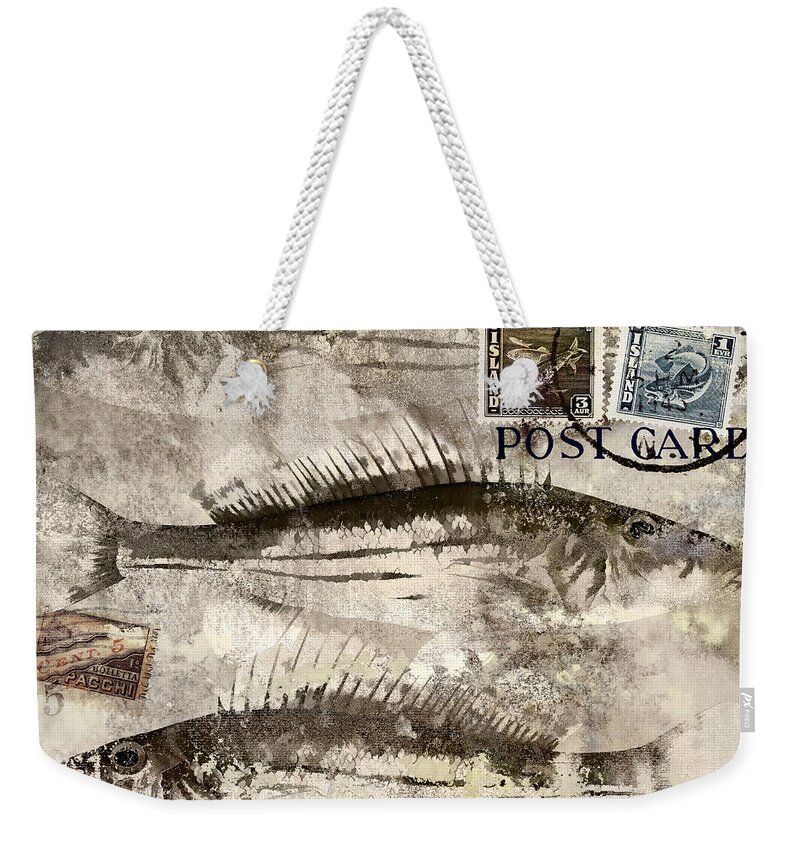 Fish Weekender Tote Bag featuring the photograph Piscatorial Perambulations by Carol Leigh