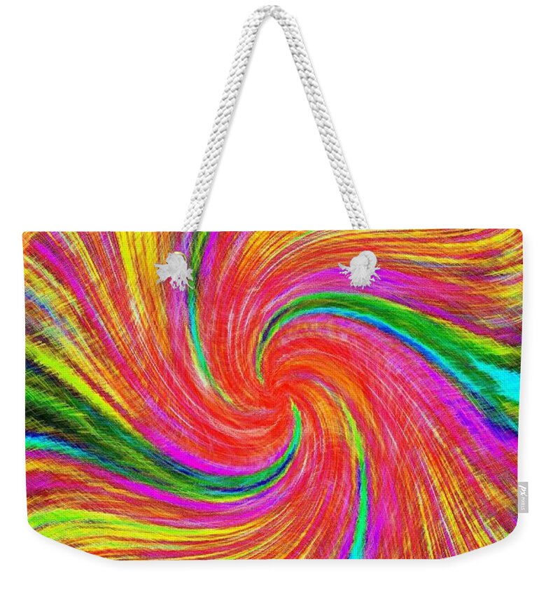 Abstract Weekender Tote Bag featuring the digital art Pizzazz 43 by Will Borden