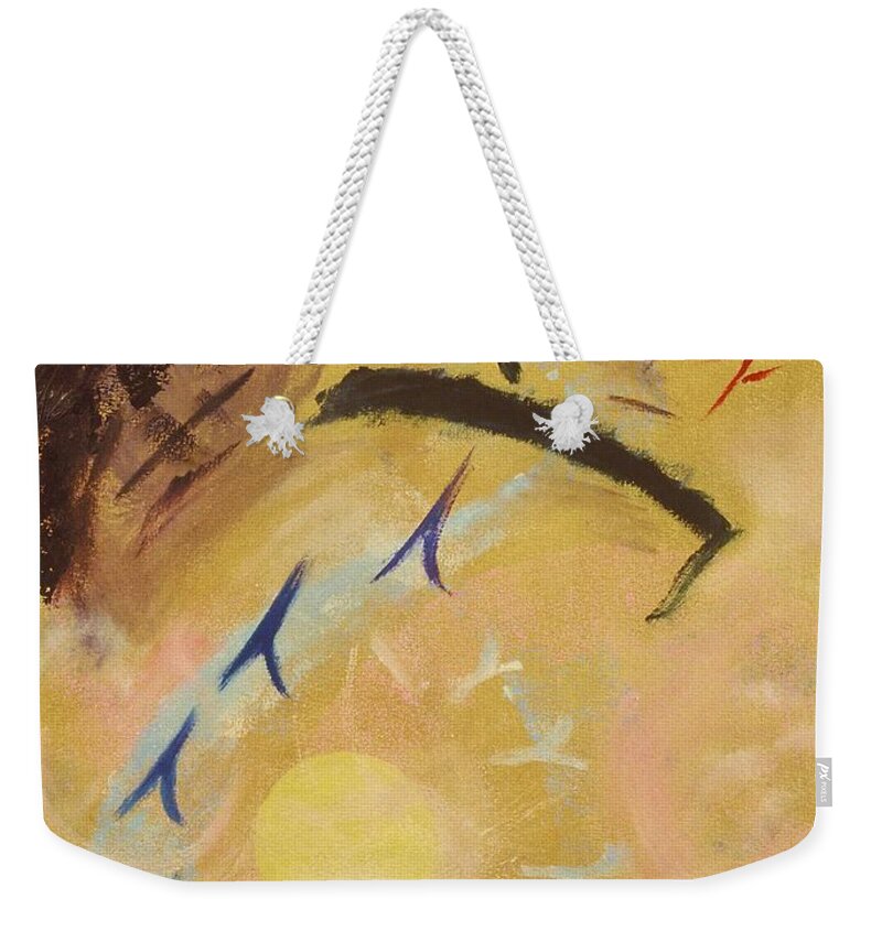 Painting Weekender Tote Bag featuring the painting Place of Light by Karen Francis