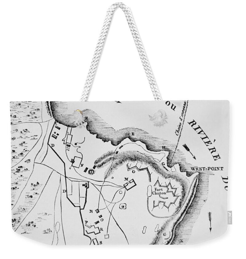 West Point Weekender Tote Bag featuring the drawing Plan of West Point by French School