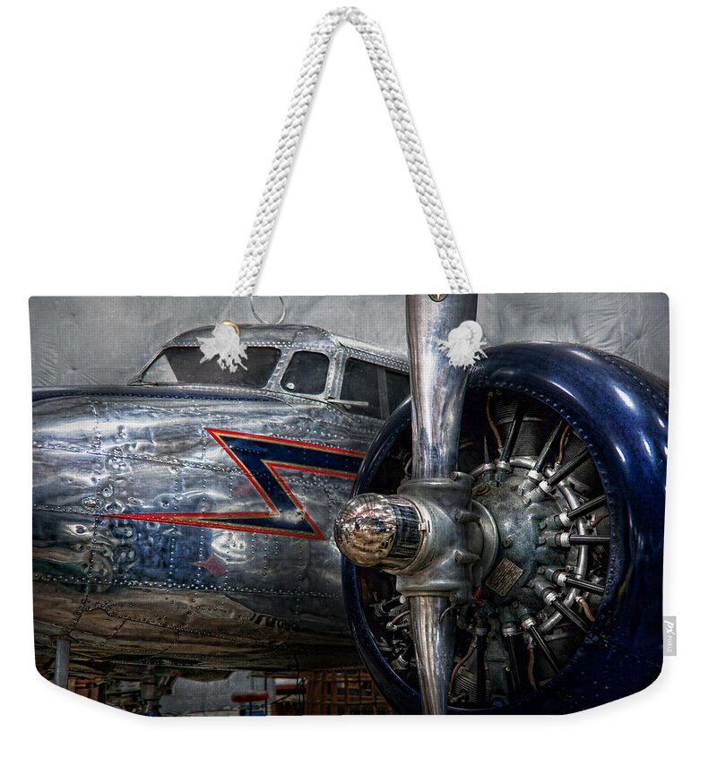 Plane Weekender Tote Bag featuring the photograph Plane - Hey fly boy by Mike Savad