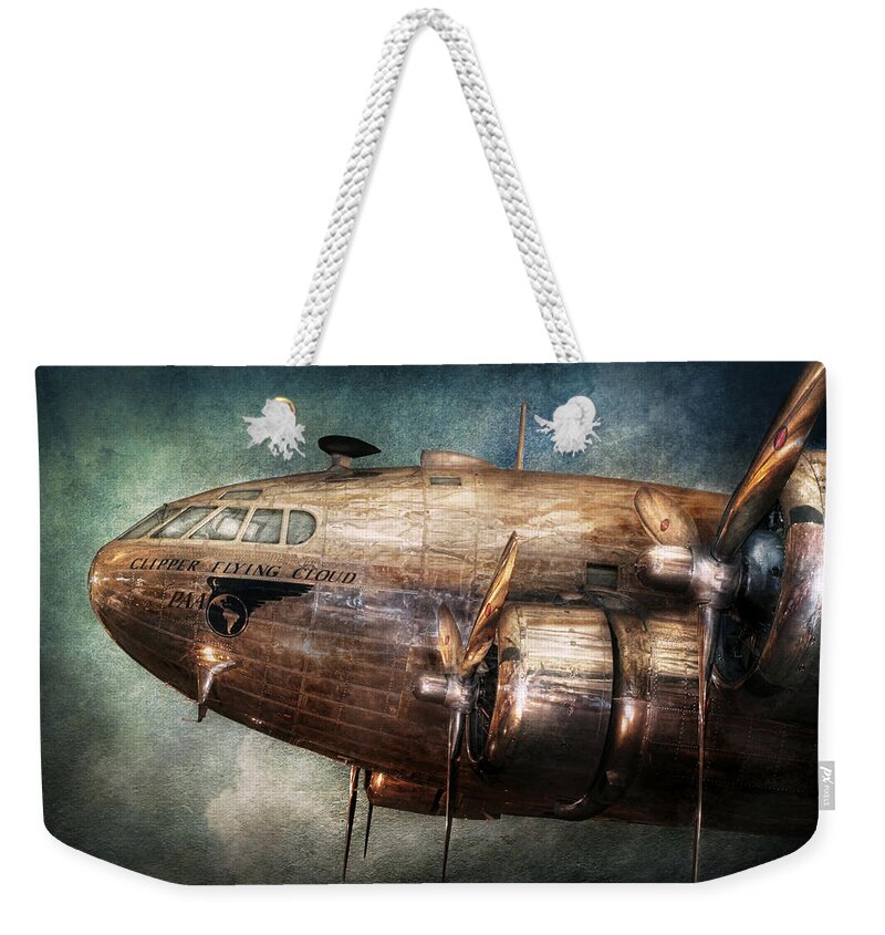 Pilot Weekender Tote Bag featuring the photograph Plane - Pilot - The flying cloud by Mike Savad