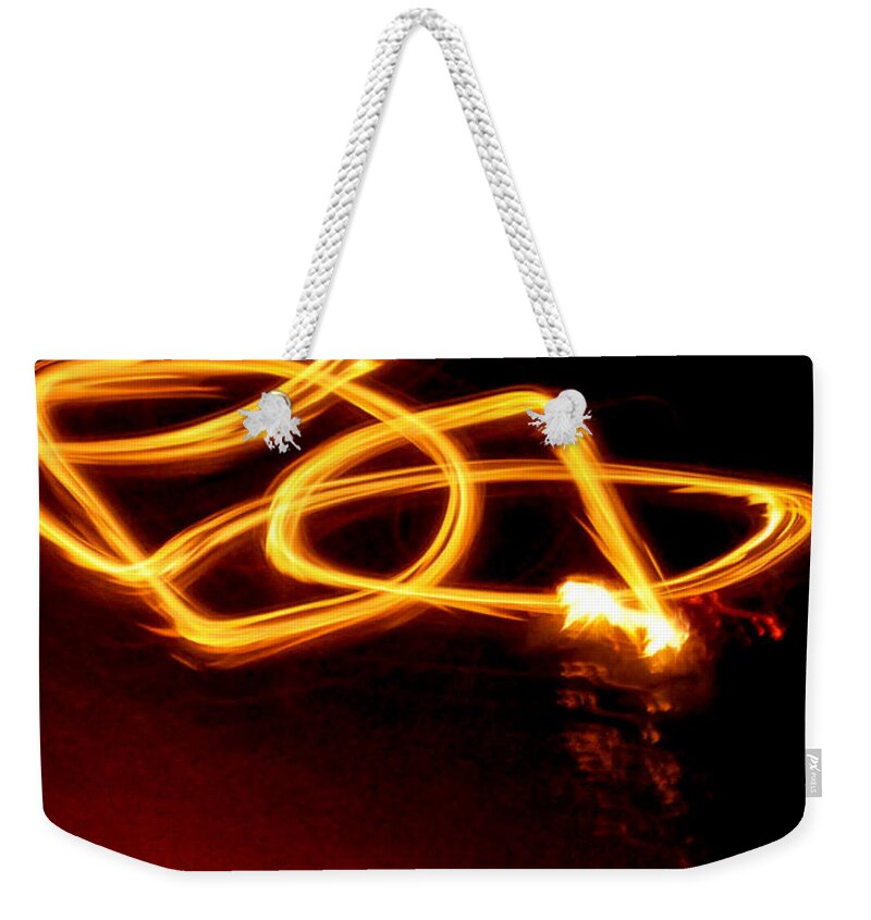 Fire Weekender Tote Bag featuring the photograph Playing With Fire 10 by Cheryl McClure