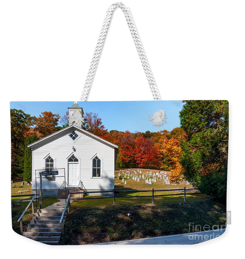 Church Weekender Tote Bag featuring the photograph Point Mountain Community Church - WV by Kathleen K Parker
