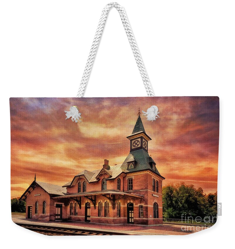 Point Of Rocks Train Station Weekender Tote Bag featuring the photograph Point of Rocks Train Station by Lois Bryan