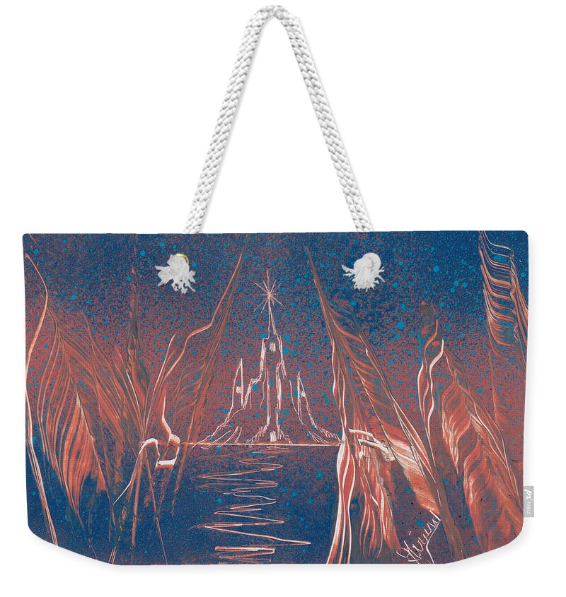 Castle Weekender Tote Bag featuring the painting Pointed by Jason Girard