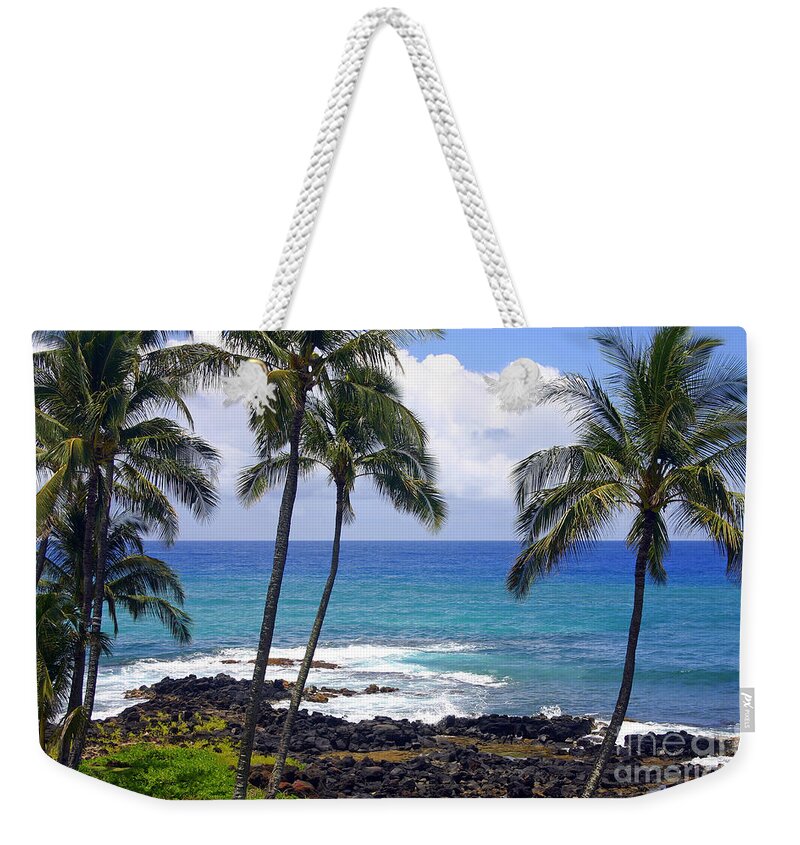 Scenic Weekender Tote Bag featuring the photograph Poipu by Bob Hislop