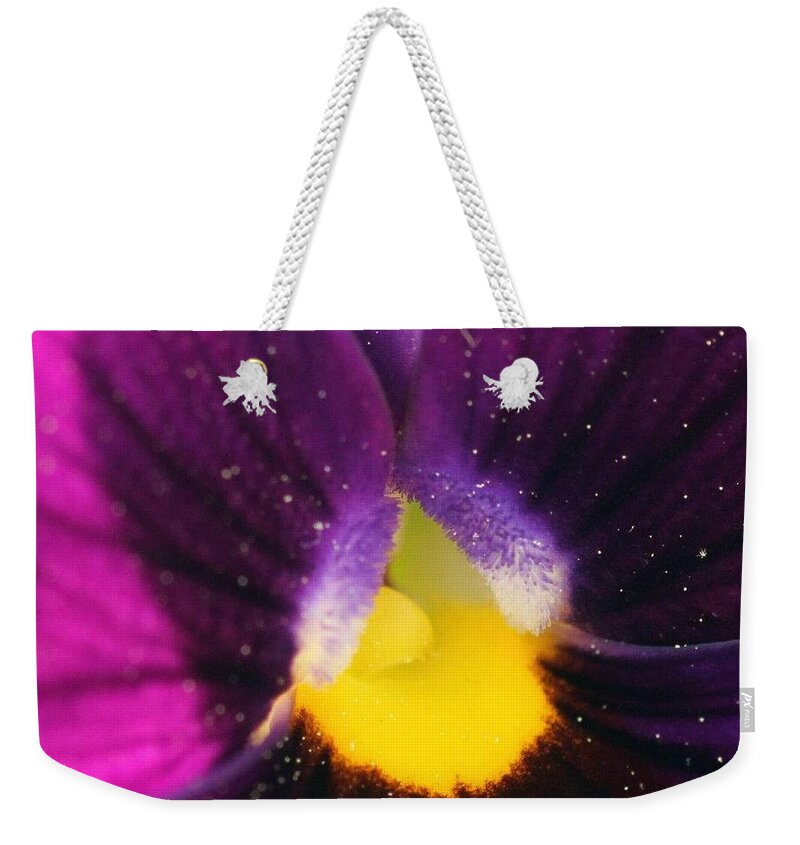Flower With Pollen Weekender Tote Bag featuring the photograph Pollen power by Shannon Louder