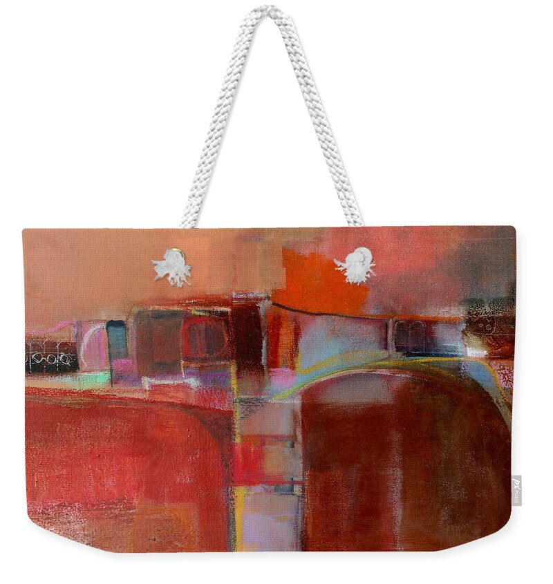 Abstract Weekender Tote Bag featuring the painting Pont des Arts by Michelle Abrams