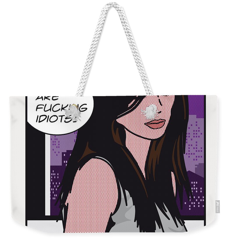 Porn Weekender Tote Bag featuring the photograph Pop Art Porn Stars - Caprice by Chungkong Art