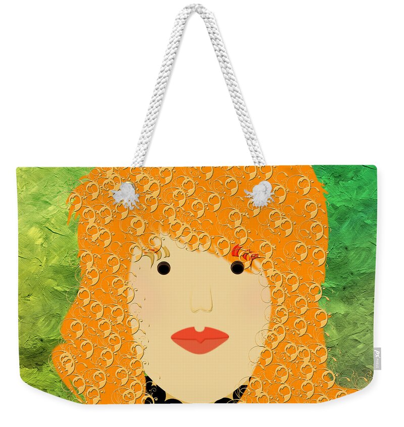 Andee Design Weekender Tote Bag featuring the digital art Porcelain Doll 35 by Andee Design