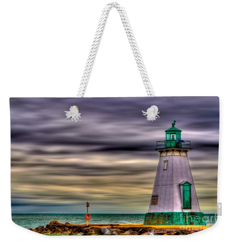 Beacon Weekender Tote Bag featuring the photograph Port Dalhousie Lighthouse by Jerry Fornarotto