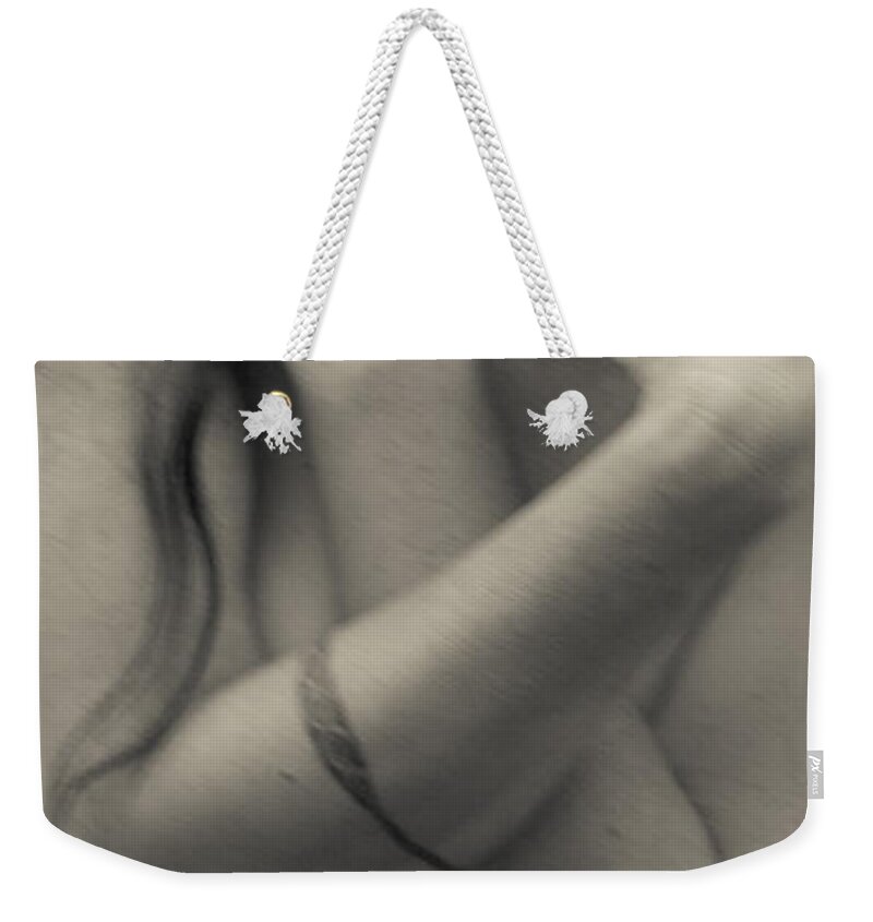 Feminine Weekender Tote Bag featuring the photograph Portrait 7 by Catherine Sobredo