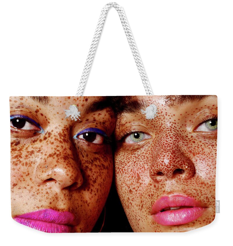 People Weekender Tote Bag featuring the photograph Portrait Of Young Confident Women With by Rochelle Brock / Refinery29 For Getty Images