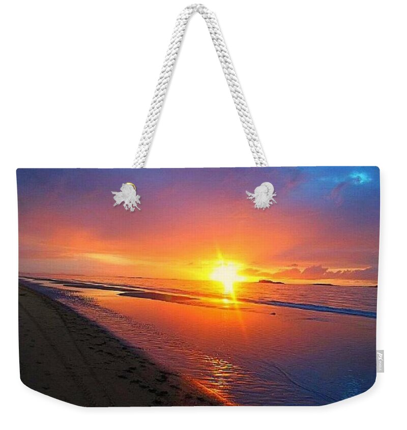 Sunset Weekender Tote Bag featuring the photograph Portrush Sunset by Tara Potts