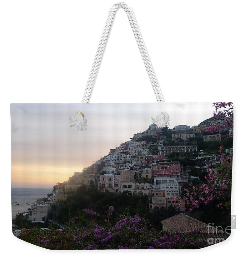  Weekender Tote Bag featuring the photograph Positano - Hilltop II by Nora Boghossian