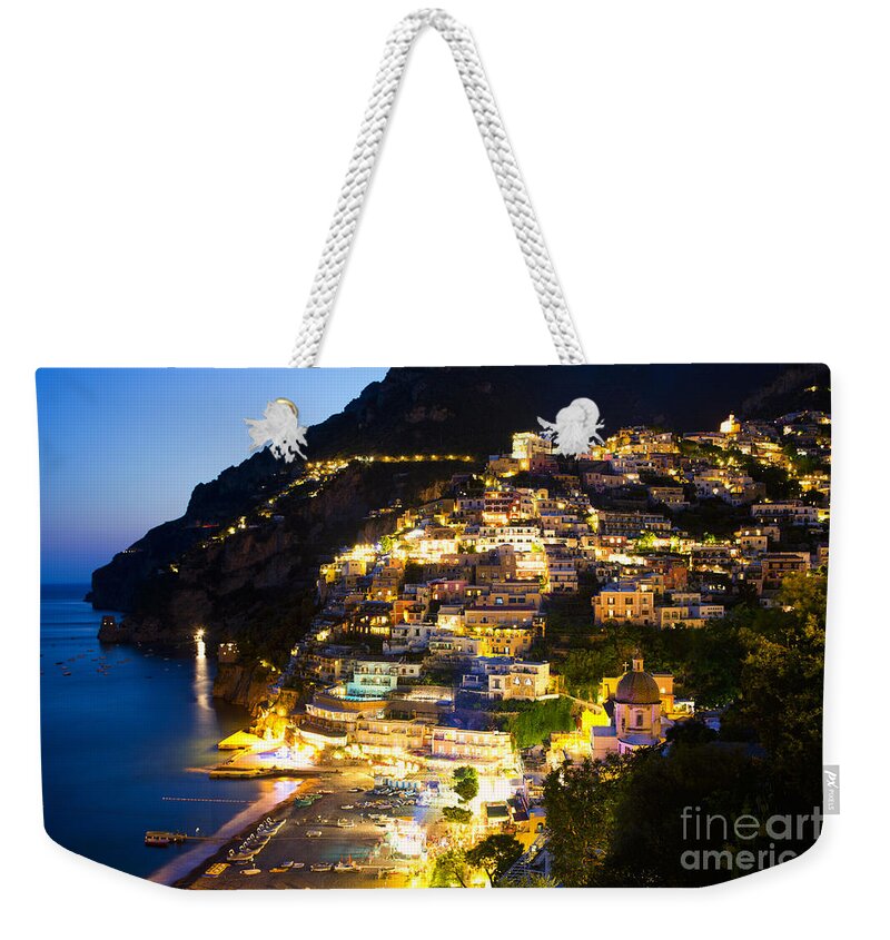 Italy Weekender Tote Bag featuring the photograph Positano Glow by Leslie Leda