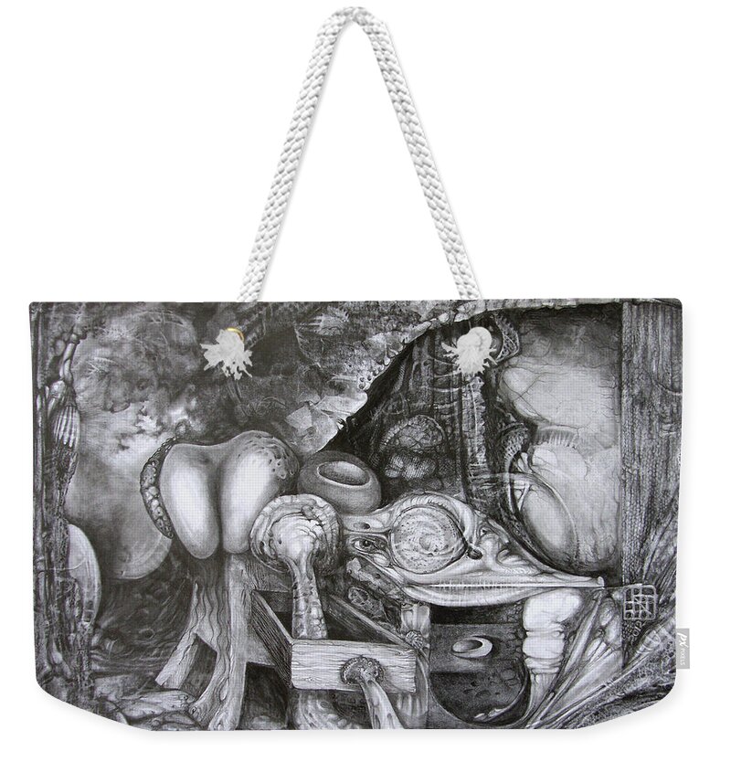 Art Of The Mystic Weekender Tote Bag featuring the drawing Post-apocalypse - Day Two by Otto Rapp