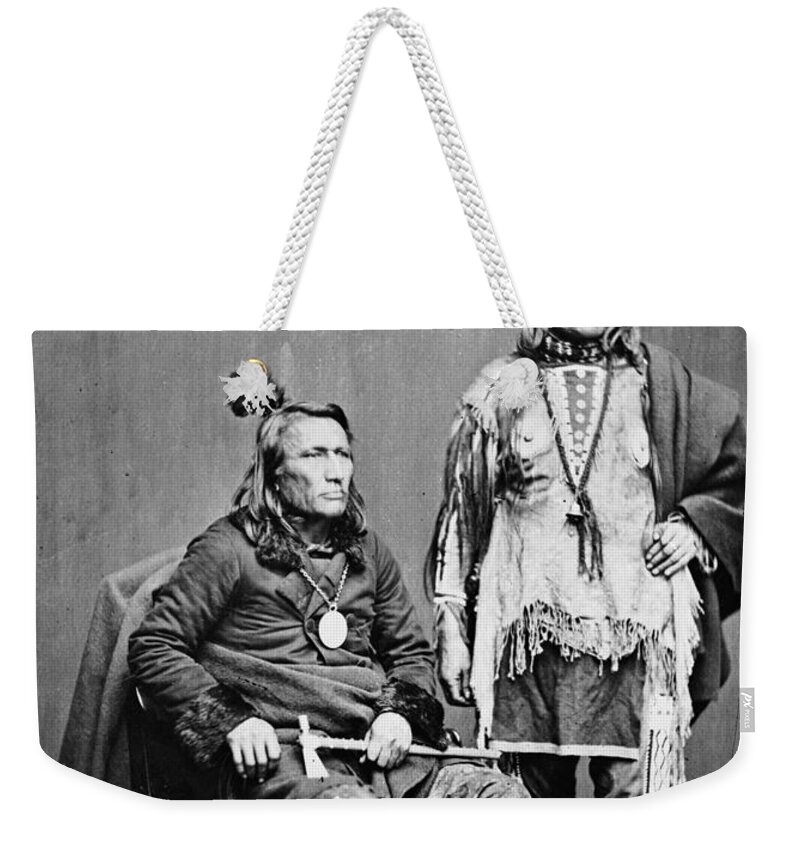 1850s Weekender Tote Bag featuring the photograph Potawatomi, C1860 by Granger