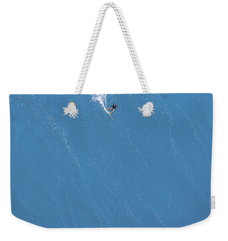 Sea Weekender Tote Bag featuring the photograph Power Turn by Sean Davey