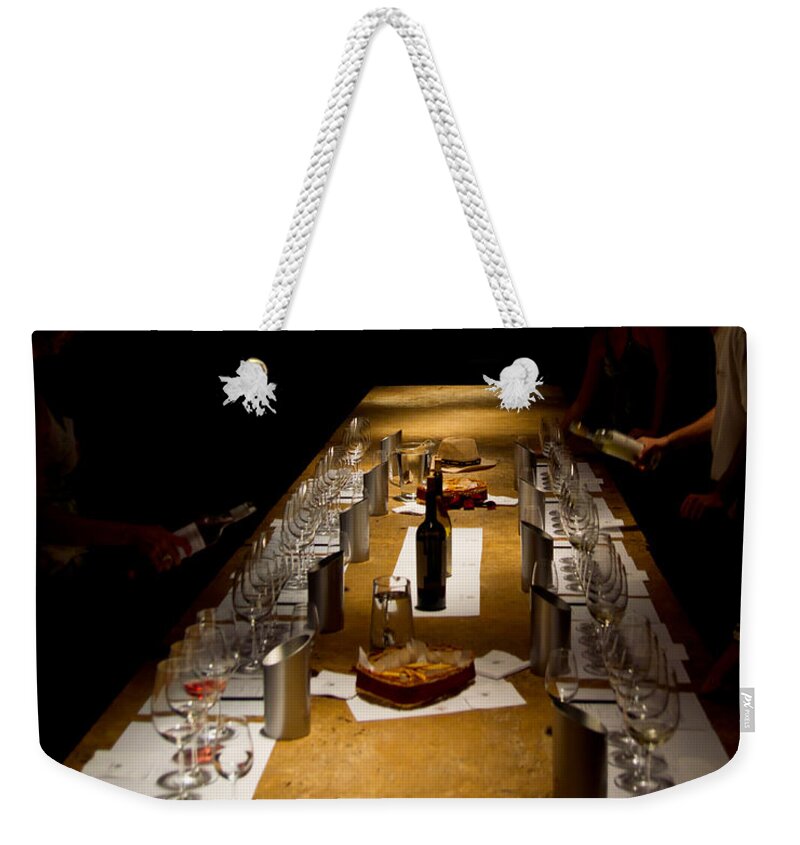 Wine Weekender Tote Bag featuring the photograph Prepare by Kent Nancollas