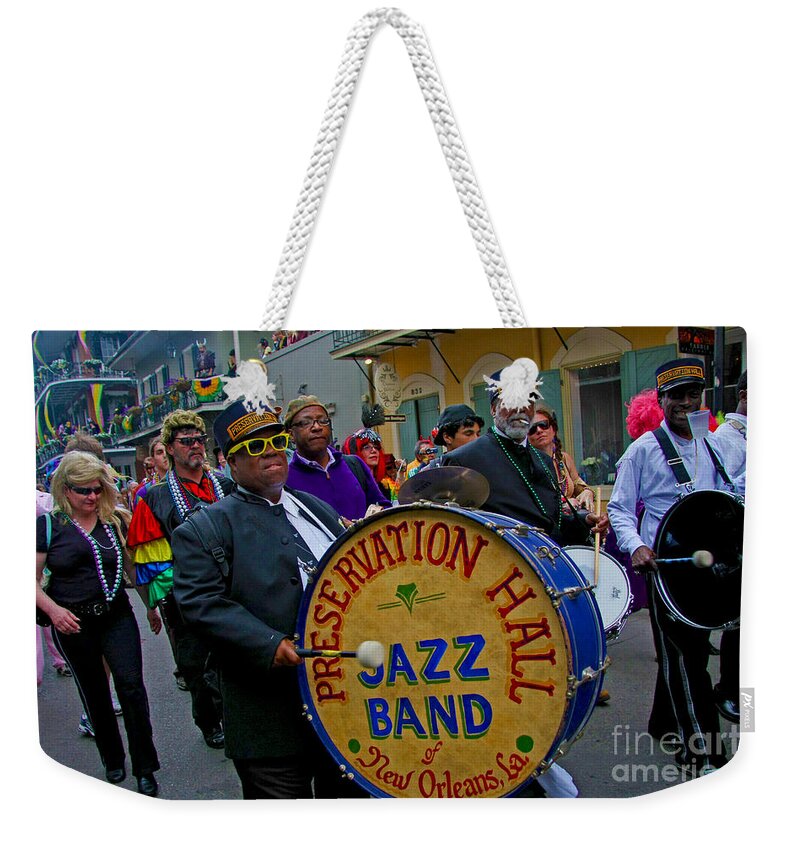 Mardi Gras Day Photo Weekender Tote Bag featuring the photograph New Orleans Jazz Band by Luana K Perez