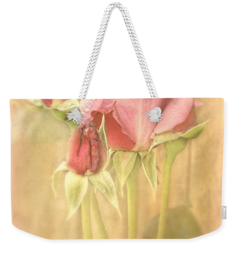 Pink Weekender Tote Bag featuring the photograph Pretty In Pink by Peggy Hughes