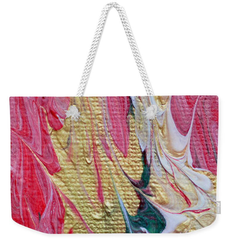 Prehistoric Weekender Tote Bag featuring the painting Primal Scream by Donna Blackhall