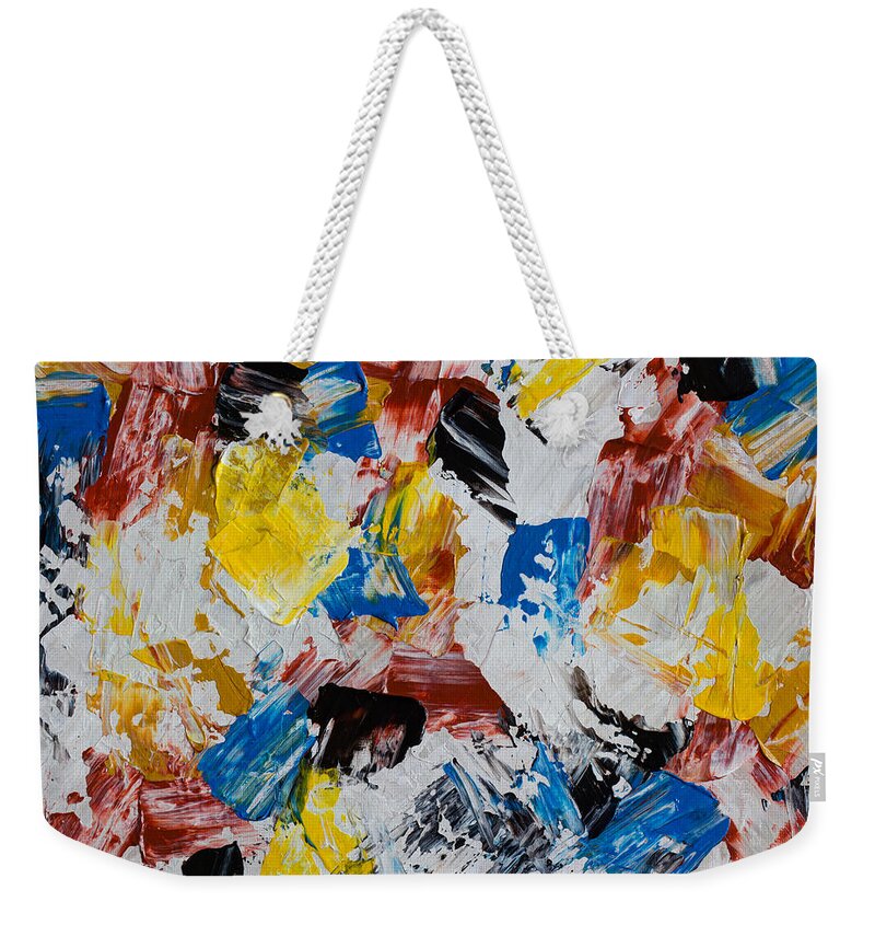  Weekender Tote Bag featuring the painting Primary Plus by Heidi Smith