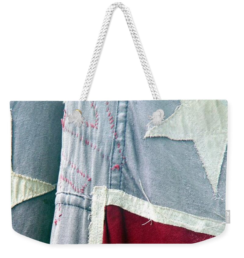 Flag Weekender Tote Bag featuring the photograph Primitive Flag by Valerie Reeves