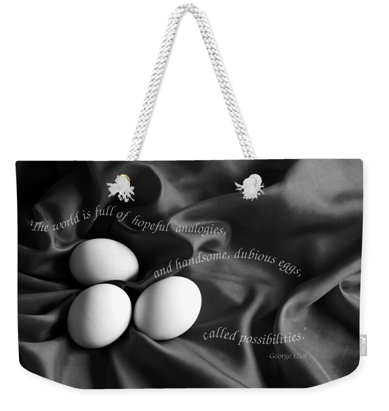 Renewal Weekender Tote Bag featuring the photograph Promises by Kae Cheatham