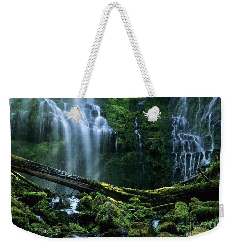 Proxy Falls Weekender Tote Bag featuring the photograph Proxy Falls by Bob Christopher
