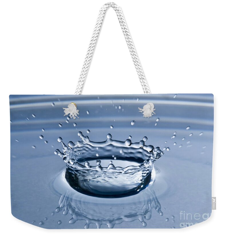 Water Splash Weekender Tote Bag featuring the photograph Pure Water Splash by Anthony Sacco