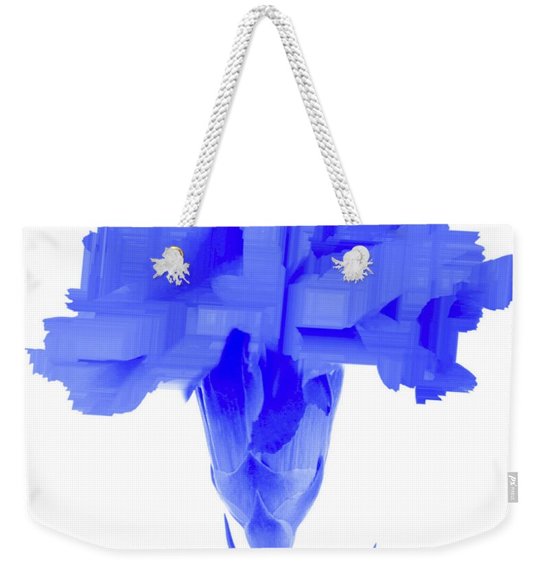 Purple Weekender Tote Bag featuring the digital art Purple Carnation by Rafael Salazar