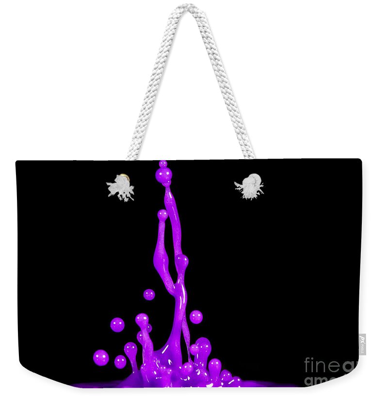 Abstract Weekender Tote Bag featuring the photograph Purple Nurple by Anthony Sacco
