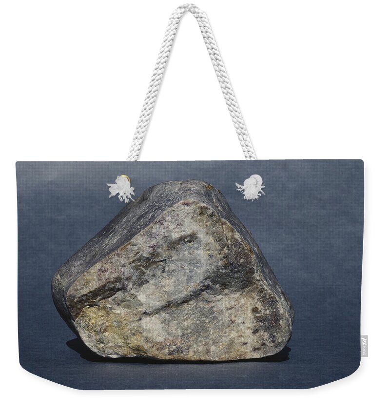 Australian Geology Weekender Tote Bag featuring the photograph Quartzite Pebble by A.b. Joyce
