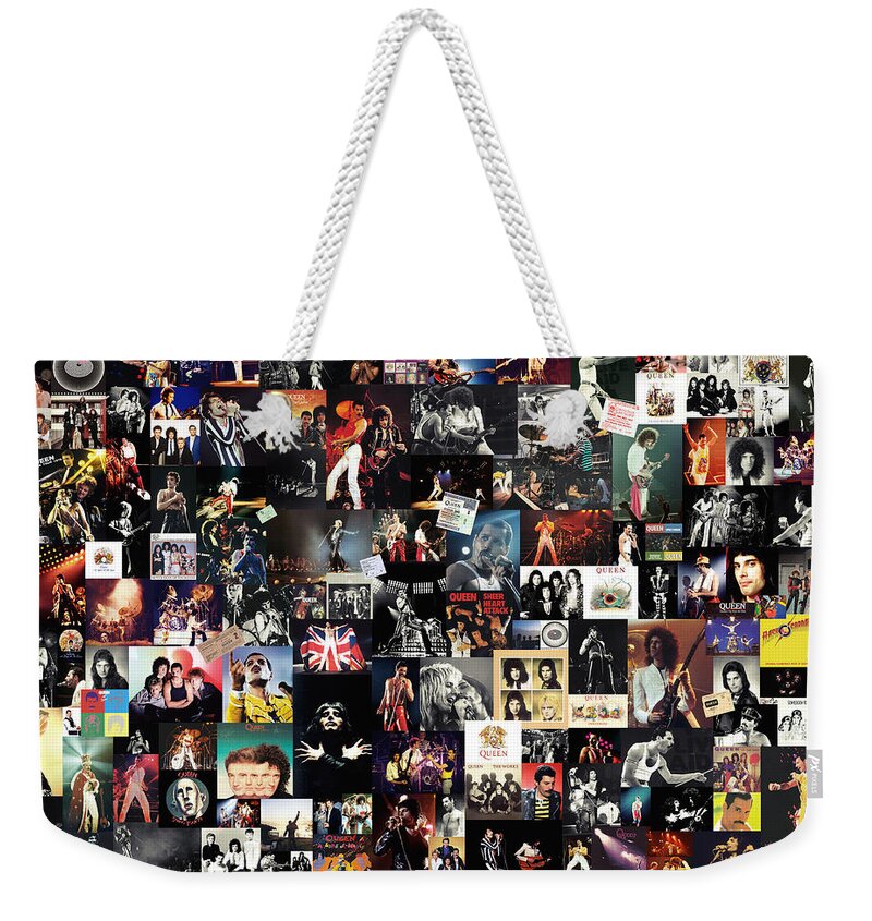 Queen Weekender Tote Bag featuring the digital art Queen Collage by Zapista OU