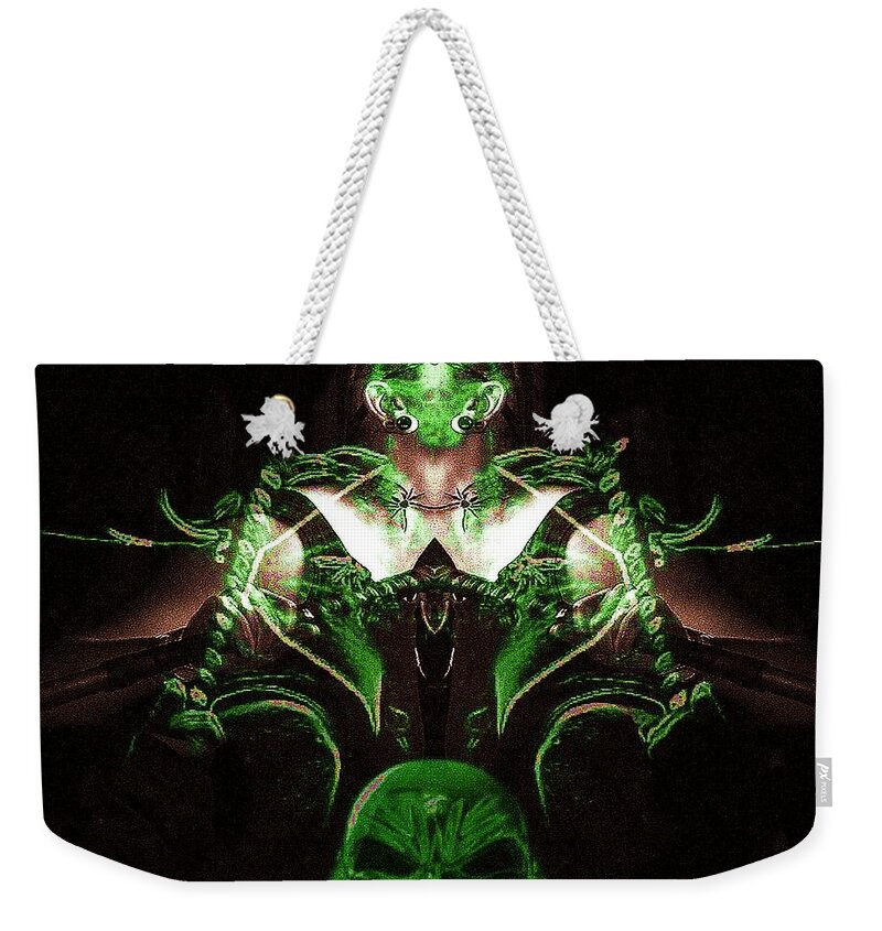 Blair Stuart Weekender Tote Bag featuring the photograph Queen of Darkness by Blair Stuart