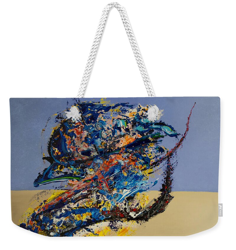 Derek Kaplan Art Weekender Tote Bag featuring the painting Quiet Desperation by Derek Kaplan
