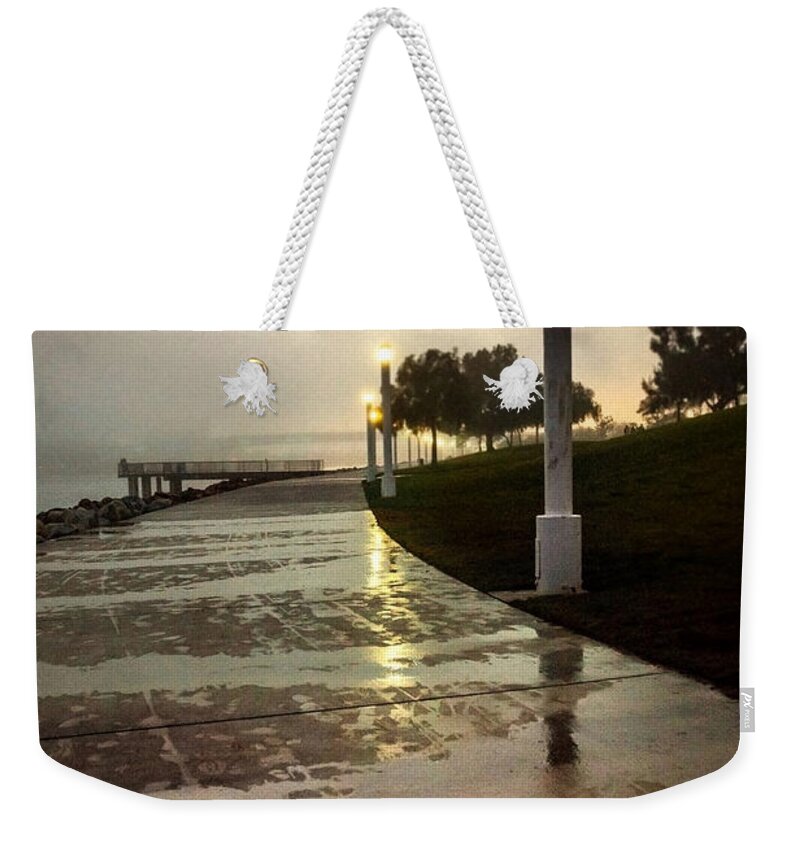 Coast Living Weekender Tote Bag featuring the photograph Quiet Stroll by Denise Dube
