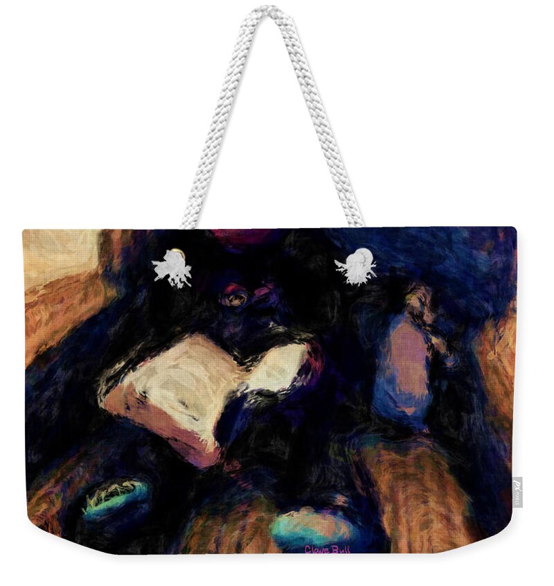 Child Weekender Tote Bag featuring the painting Quiet Time by Claire Bull