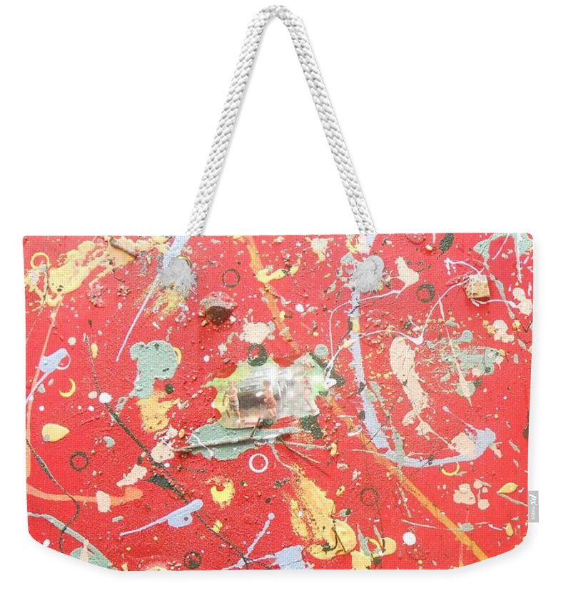 Abstract Weekender Tote Bag featuring the painting Rain Dance by GH FiLben