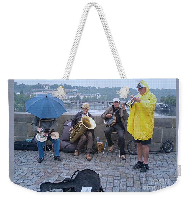 Prague Weekender Tote Bag featuring the photograph Rain or Shine by Ann Horn