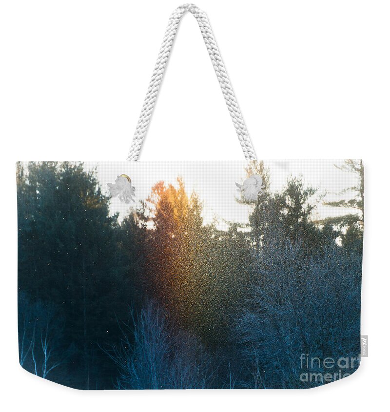 Sundog Weekender Tote Bag featuring the photograph Rainbow Sparkles by Cheryl Baxter