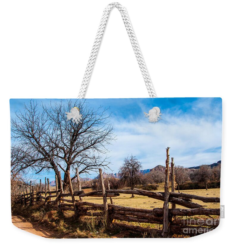 Grafton Weekender Tote Bag featuring the photograph Ranch - Grafton Ghost Town - Utah by Gary Whitton